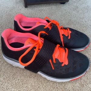 Jordan Black and Bright Orange Sneakers